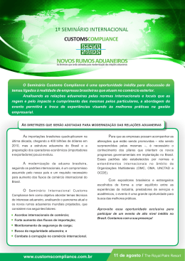 Programa&ccedil;&atilde;o - Customs Compliance - ICI-BR