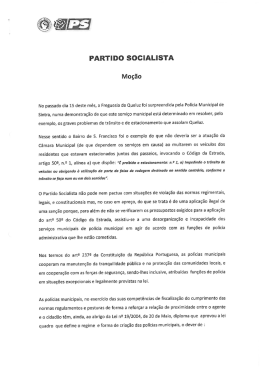 Moção PS - Junta de freguesia de Queluz