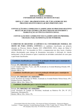 Edital 1-2015-DRA/Proen - Habilitação Institucional