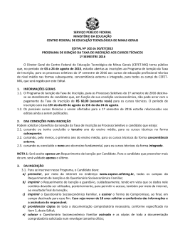 edital - Copeve - Cefet-MG