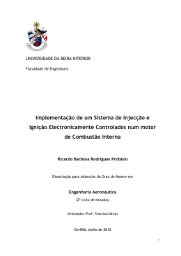 Implementação de um Sistema de Injecção e Ignição