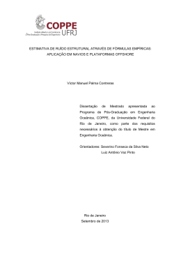 ESTIMATIVA DE RU&Iacute;DO ESTRUTURAL ATRAV&Eacute;S DE F&Oacute;RMULAS