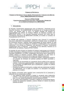 PORTAL MERCOSUR DERECHOS HUMANOS PROYECTO IPPDH
