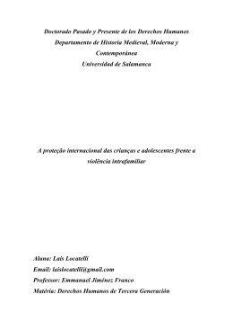 Doctorado Pasado y Presente de los Derechos Humanos