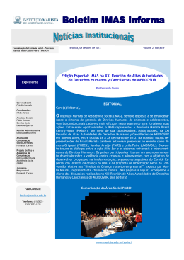 IMAS na XXI Reuni&oacute;n de Altas Autoridades de Derechos Humanos