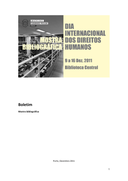 MostraBibliografiaDiaInternacional Direitos Humanos