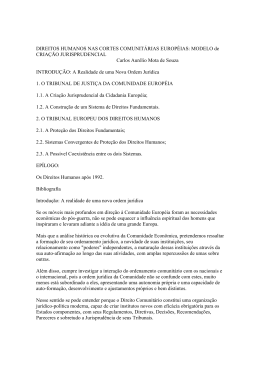 DIREITOS HUMANOS NAS CORTES COMUNIT&Aacute;RIAS