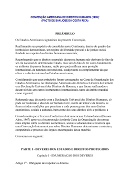 (Pacto de San Jos&eacute;) e docs complementares