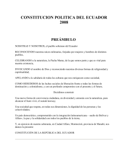 Constitución política del Ecuador