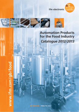 Automation Products for the Food Industry Catalogue 2012 / 2013
