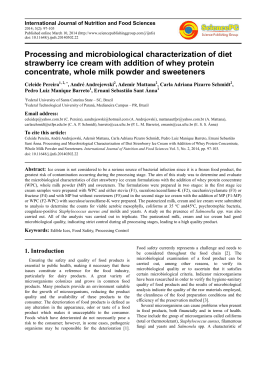 Processing and microbiological characterization of diet strawberry