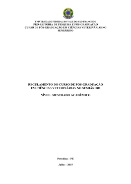 regulamento do curso de pós-graduação em ciências