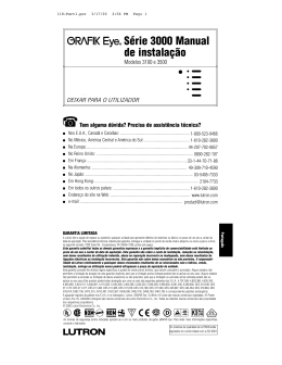 S&eacute;rie 3000 Manual de instala&ccedil;&atilde;o