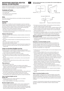 Microfones singstar&reg; seM fios Manual de instru&ccedil;&otilde;es