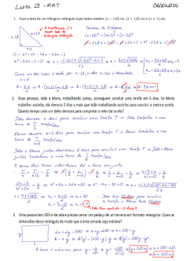 Aplica&ccedil;&otilde;es de Fun&ccedil;&otilde;es 1a parte &ndash; 06/10/2014