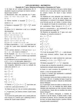 LISTA DE REFORÇO