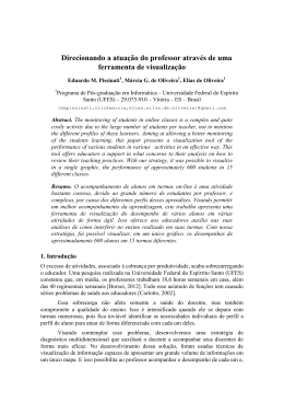 Direcionando a atua&ccedil;&atilde;o do professor atrav&eacute;s de uma