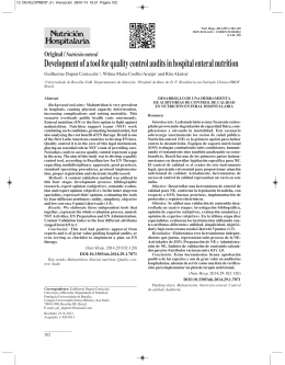 Development of a tool for quality control audits in