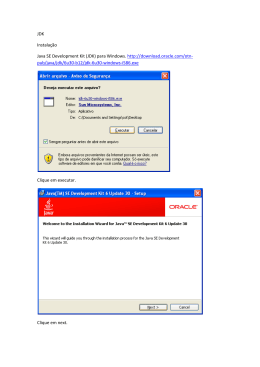 JDK Instala&ccedil;&atilde;o Java SE Development Kit (JDK) para Windows. http