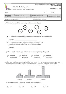 1. A Cristiana tem seis fichas numeradas, conforme