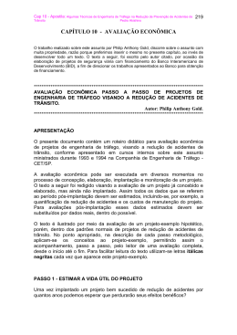 de projetos de engenharia de tr&aacute;fego ,,isando e redu&ccedil;&atilde;o de