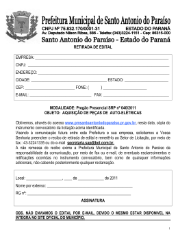EDITAL PREGO 040 - REGISTRO DE PREOS