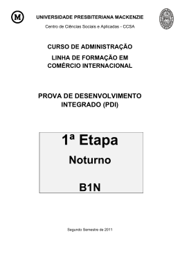 1&ordf; Etapa - Mackenzie