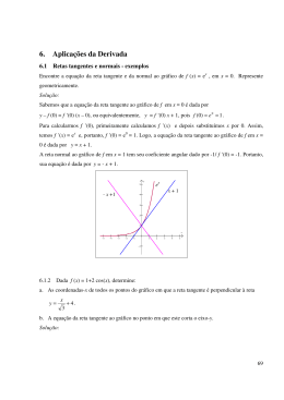 Derivadas e Aplica&ccedil;&otilde;es