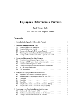 Equa&ccedil;&otilde;es Diferenciais Parciais (edp)