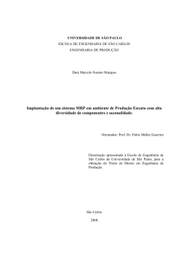 Implanta&ccedil;&atilde;o de um sistema MRP em ambiente de Produ&ccedil;&atilde;o Enxuta