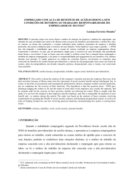 empregado com alta de benef&iacute;cio de aux&iacute;lio-doen&ccedil;a sem