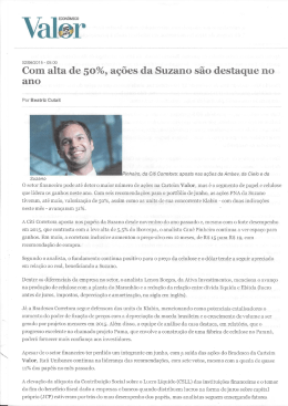 Com alta de 50%, ações da Suzano são destaque no ano