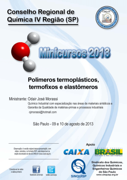 Pol&iacute;meros termopl&aacute;sticos, termofixos e elast&ocirc;meros