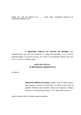 a&ccedil;&atilde;o civil p&uacute;blica - MINIST&Eacute;RIO P&Uacute;BLICO DO ESTADO DE RORAIMA
