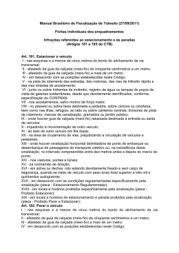 Fichas referentes ao estacionamento V02