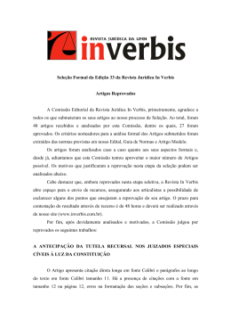 ARTIGOS REPROVADOS 33 - Revista Jurídica In Verbis