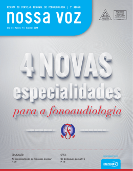 revista do conselho regional de fonoaudiologia | 7&ordf; regi&atilde;o