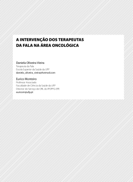 a interven&ccedil;&atilde;o dos terapeutas da fala na &aacute;rea oncol&oacute;gica