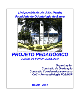 PROJETO PEDAGÓGICO - Faculdade de Odontologia de Bauru