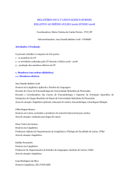 Relat&oacute;rio de Atividade 2006-2008