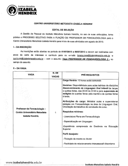 Centro Universit&aacute;rio Metodista Izabela Hendrix