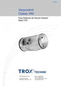 Varycontrol Caixas VAV - Tipo TVR 5/3/P/4 Technical Leaflet