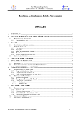 Resist&ecirc;ncia ao Cisalhamento &ndash; Solos Nao Saturados