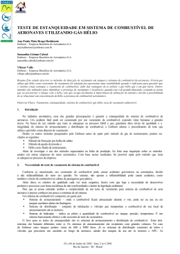 TESTE DE ESTANQUEIDADE EM SISTEMA DE