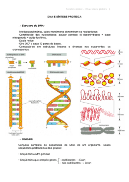 DNA e S&iacute;ntese Proteica
