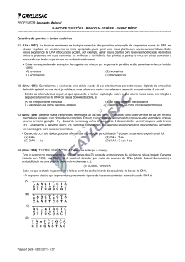 TESTES 6ª SÉRIE ENSINO FUNDAMENTAL