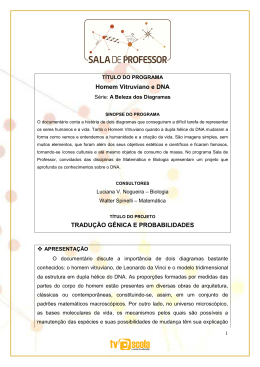 Homem Vitruviano e DNA TRADU&Ccedil;&Atilde;O G&Ecirc;NICA E