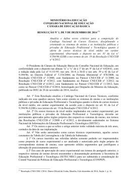 Resolução CNE/CEB nº 1, de 5 de dezembro de 2014
