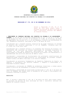 Resolu&ccedil;&atilde;o n&ordm; 170/2014-CONANDA/SDH