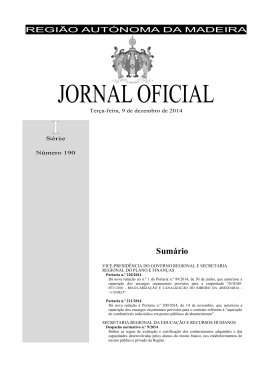 JORNAL OFICIAL - Governo Regional da Madeira